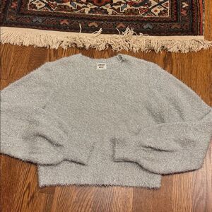 Sunday Best Cropped Silver-Gray Sweater